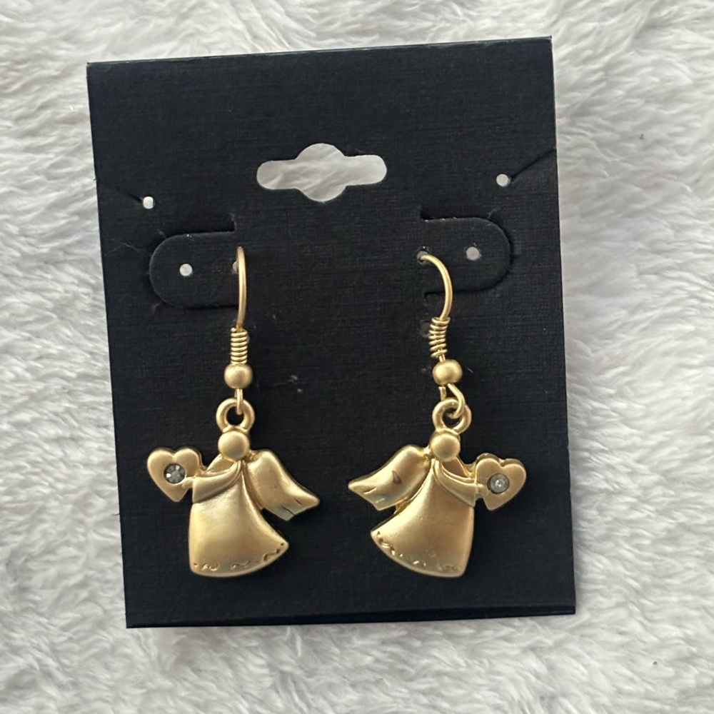 Elegant Gold Angel Earrings